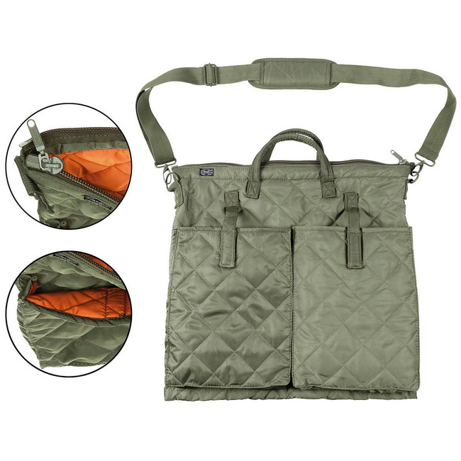 BW FLIGHT HELMET BAG - WITH SHOULDER STRAP - OD GREEN
