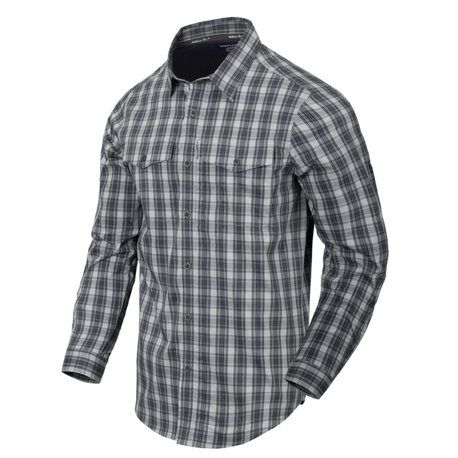 COVERT CONCEALED CARRY SHIRT - FOGGY GREY PLAID - HELIKON