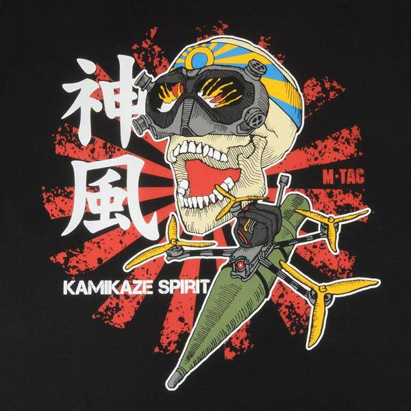 TRICOU KAMIKAZE SPIRIT - NEGRU - M-TAC