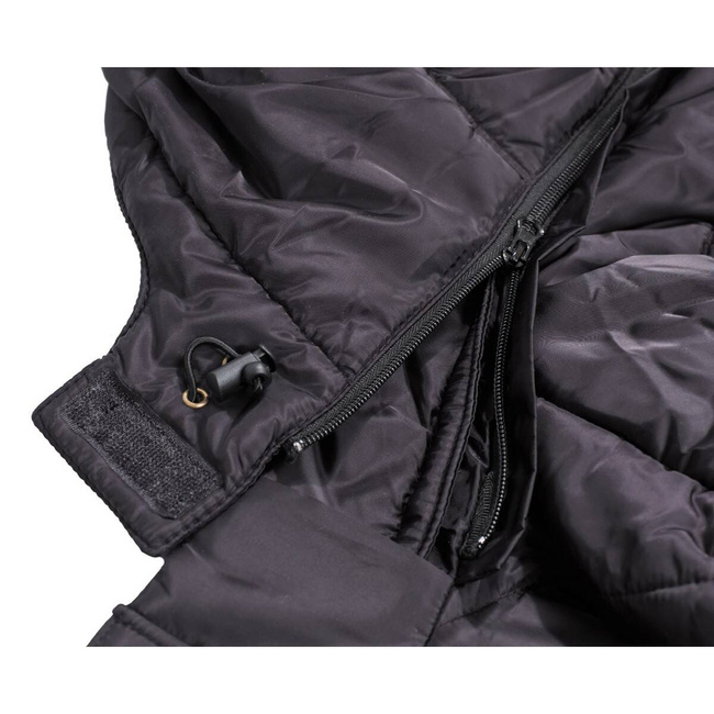 Vesta Neagra cu captuseala - gluga detasabila